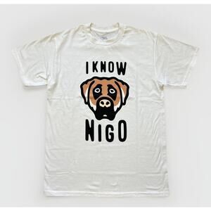 “I Know Nigo” Dog Face Album Tee - Medium- White- Brand New-Human Made